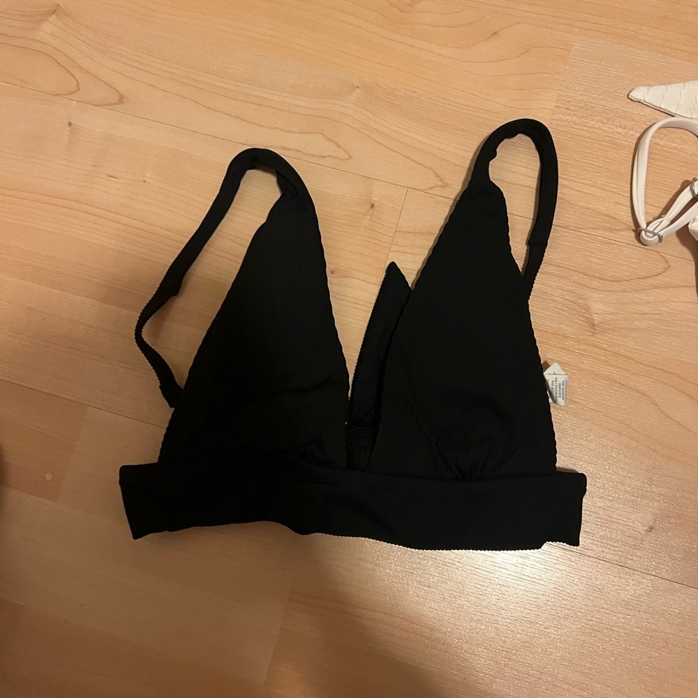 Black triangle shaped bikini top